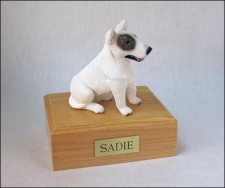 Bull Terrier White Dog Urn II