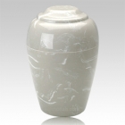 Grecian Silver Gray Marble Cremation Urn II