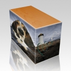 Lighthouse Oak Pet Picture Urn II